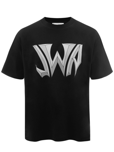 Shop Jw Anderson Logo Cotton T-shirt - Men's - Cotton In Black