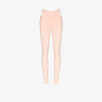 Shop Live The Process Pink Orion Crossover Detail Leggings In Orange