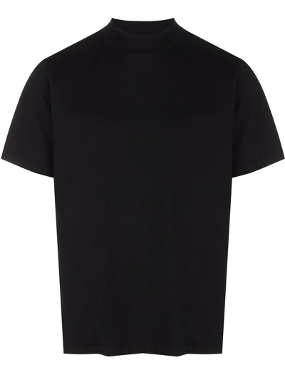 Shop Les Tien Mock Neck Cotton T-shirt - Men's - Cotton In Black