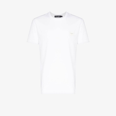 Shop Dolce & Gabbana White Round Neck T-shirt