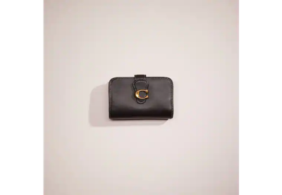 Coach Restored Tabby Medium Wallet In Brass/black