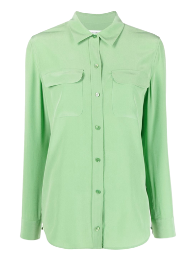Shop Equipment Women's Shirts -  - In Green Silk
