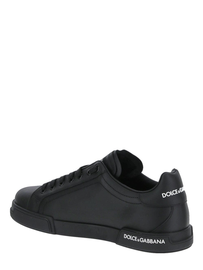 Shop Dolce & Gabbana Black Sneakers Portofino