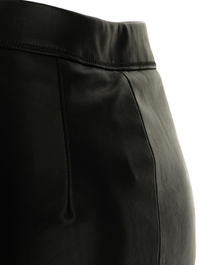 Shop Michael Michael Kors Faux Leather Skirt In Black