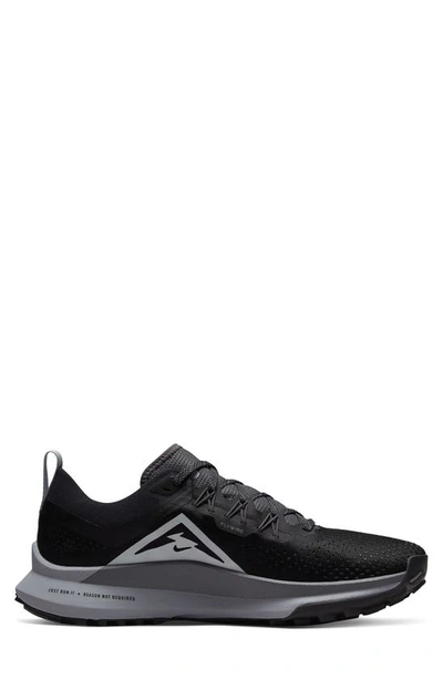 Shop Nike React Pegasus Trail 4 Running Shoe In Black/ Aura/ Dark Grey