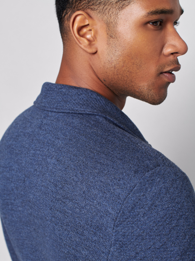 Faherty Inlet Slim Fit Knit Blazer In Deep Navy Melange