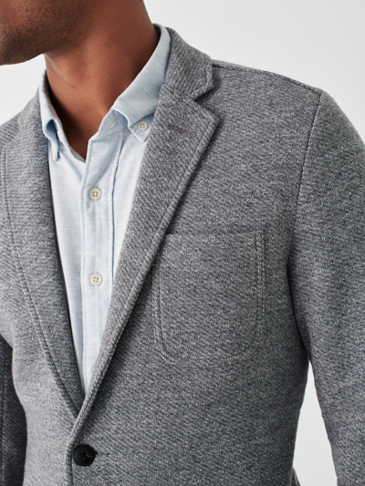 Shop Faherty Inlet Knit Blazer In Medium Grey Melange