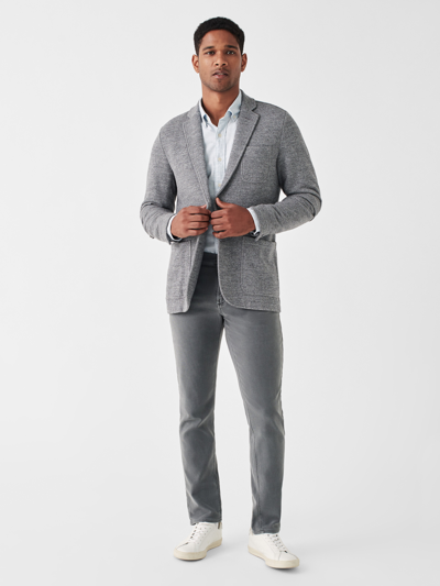 Shop Faherty Inlet Knit Blazer In Medium Grey Melange