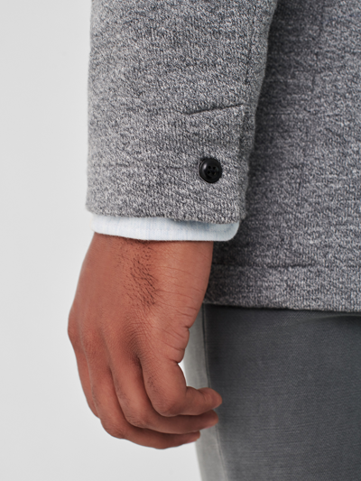 Shop Faherty Inlet Knit Blazer In Medium Grey Melange