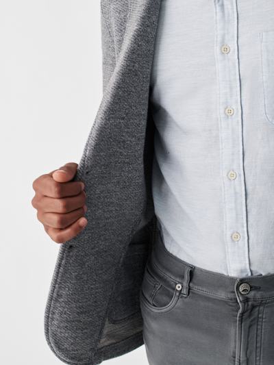 Faherty Brand Inlet Knit Blazer In Medium Grey Melange