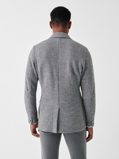 Shop Faherty Inlet Knit Blazer In Medium Grey Melange