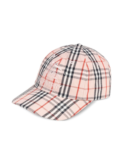 X Burberry 6-panel Camp Cap In Pink