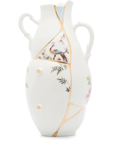 Shop Seletti Kintsugi Porcelain Vase (32cm) In White