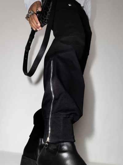 Alexander Mcqueen Black Cargo Cotton Track Pants In Schwarz