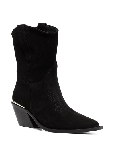 Shop Anine Bing Tania Suede Boots In Black