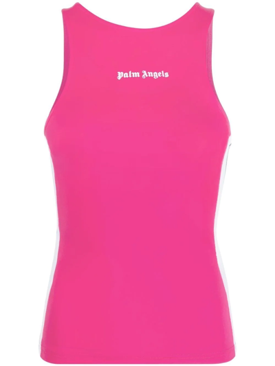 Shop Palm Angels Logo-print Vest Top In Rosa