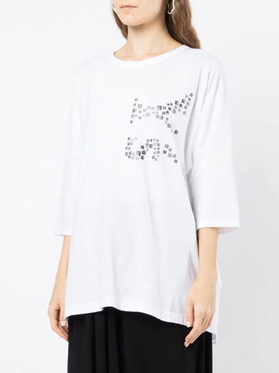 Shop Y's Graphic-print Jersey T-shirt In White