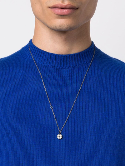 Werkstatt:münchen Mini Windrose Chain In Silber