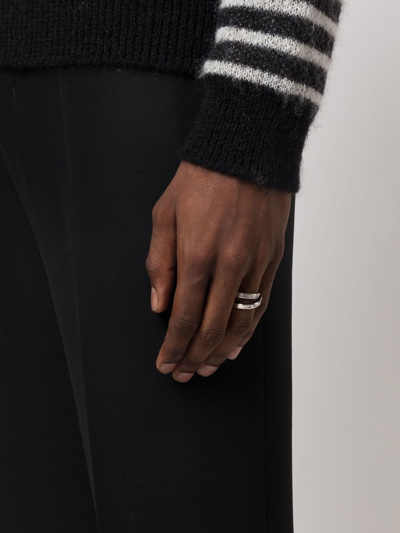 Werkstatt:münchen Bird Flight Stacked-ring In Silber
