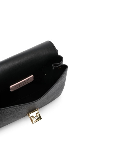 Shop Coccinelle Arlettis Pebbled-leather Box Bag In Schwarz