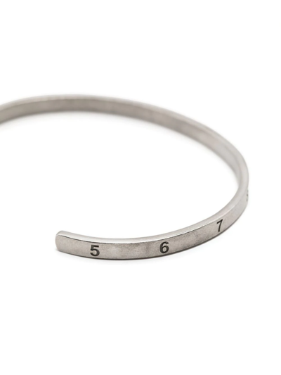 Shop Maison Margiela Numbers Cuff Bracelet In Silber