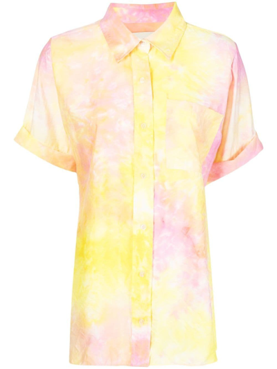 Shop Bambah Short-sleeve Tie-dye Shirt In Multicolour