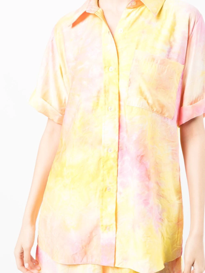 Shop Bambah Short-sleeve Tie-dye Shirt In Multicolour