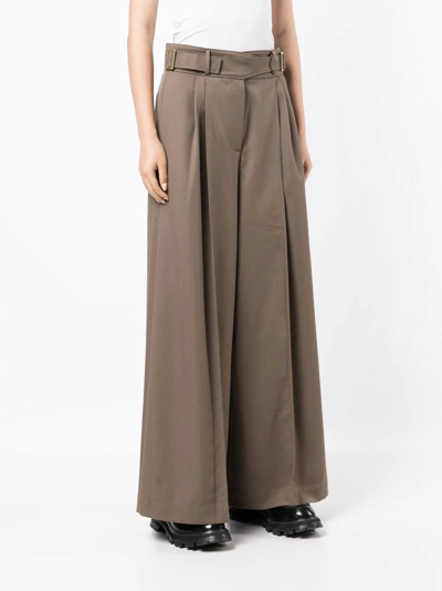 Shop Rejina Pyo Wide-leg Tailored Trousers In Brown