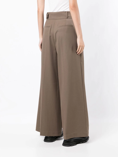 Shop Rejina Pyo Wide-leg Tailored Trousers In Brown