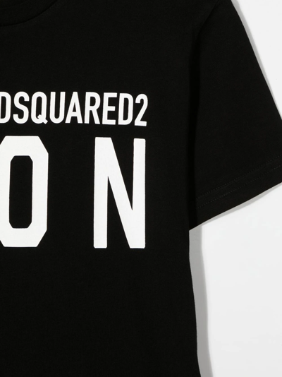 Shop Dsquared2 Icon Logo-print T-shirt In Schwarz