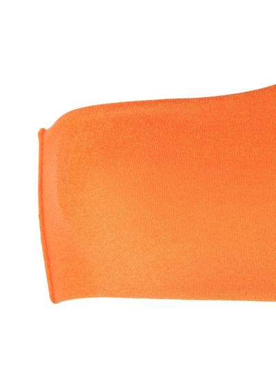 Shop Faithfull The Brand Recoletta One-shoulder Bikini Top In Orange