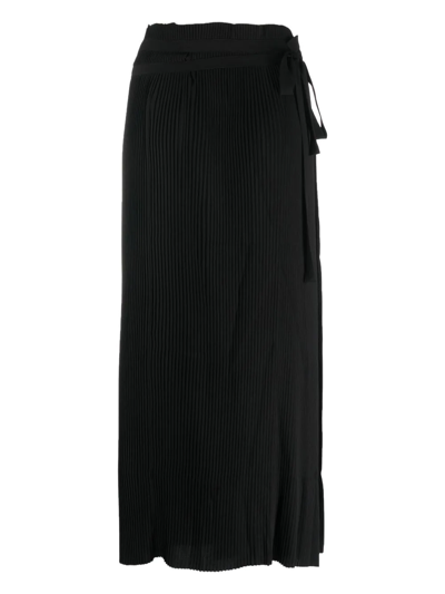 Shop Henrik Vibskov High-waisted Pleated Midi Skirt In Schwarz