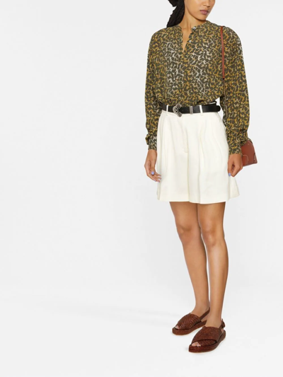 Isabel Marant Étoile Catchell Leaf-print Shirt In Grün