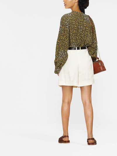 Isabel Marant Étoile Catchell Leaf-print Shirt In Grün