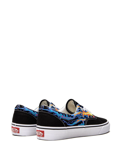 Shop Vans Era "electric Flames" Sneakers In Black