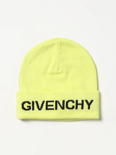 Shop Givenchy Beanie With Logo In Yellow