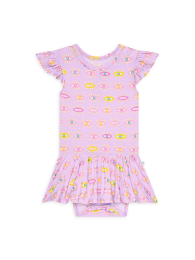 Shop Posh Peanut Baby's & Little Kid's Cleo Short-sleeve Twirl Skirt Bodysuit In Light Purple