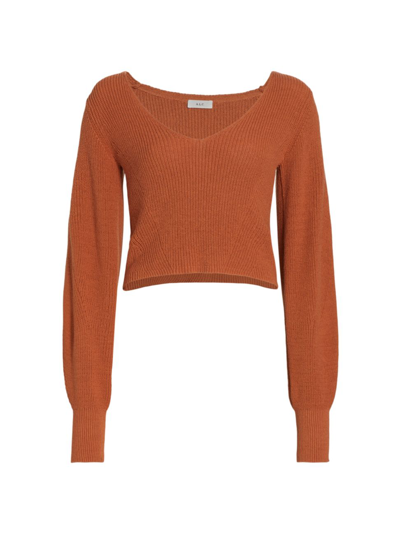 Shop A.l.c Women's Kimby V-neck Sweater In Burnt Terracotta