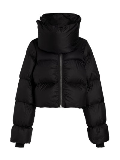 Shop Rick Owens Women's Funnel-neck Down Jacket In Black