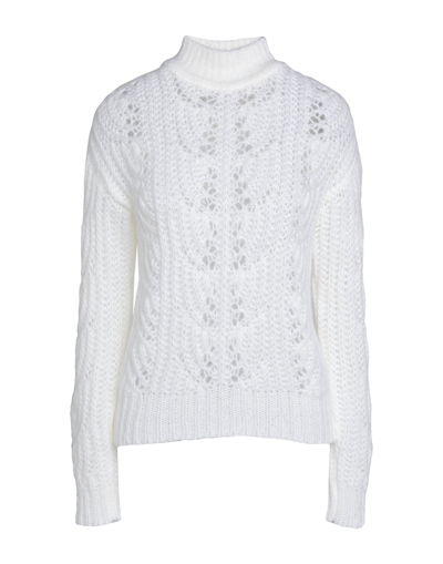Shop Cacharel Woman Turtleneck White Size S Acrylic, Mohair Wool, Polyamide