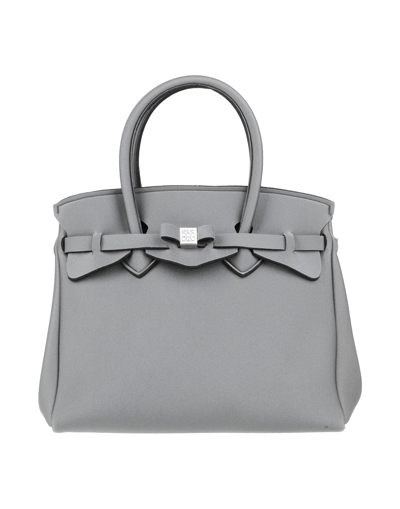 Shop Save My Bag Woman Handbag Lead Size - Peek (polyether - Ether - Ketone), Polyester, Elastane In Grey