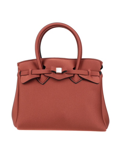 Shop Save My Bag Woman Handbag Brown Size - Peek (polyether - Ether - Ketone), Polyester, Elastane