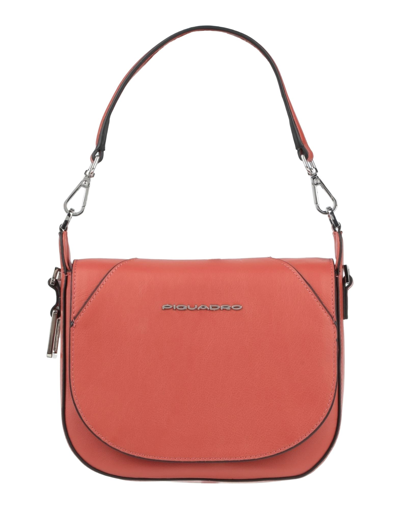 Shop Piquadro Woman Handbag Rust Size - Soft Leather In Red