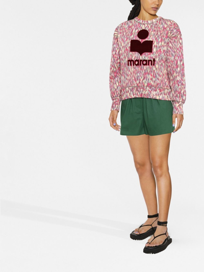 Shop Isabel Marant Étoile Mobyli- Ga Sweatshirt Clothing In Pink &amp; Purple