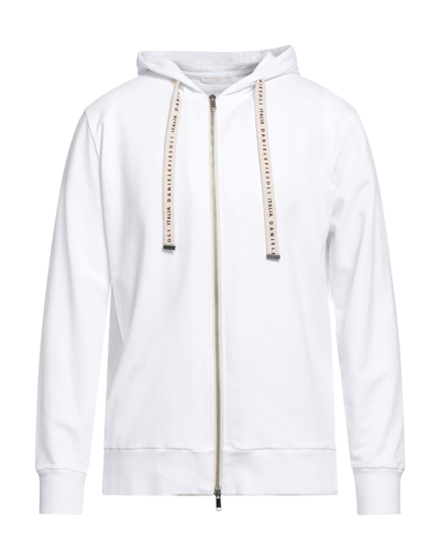 Shop Daniele Fiesoli Man Sweatshirt White Size Xxl Cotton, Elastane