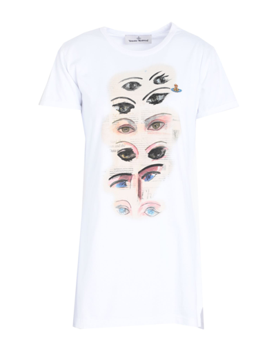 Shop Vivienne Westwood Eyes T-shirt Woman T-shirt White Size S Cotton