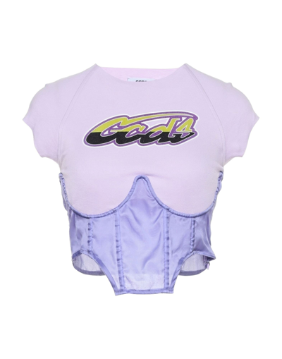 Shop Gcds Woman T-shirt Lilac Size M Silk In Purple