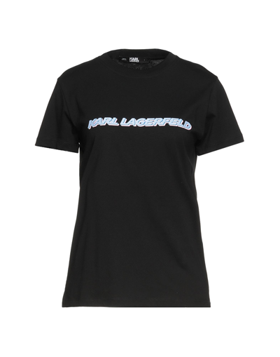 Shop Karl Lagerfeld Woman T-shirt Black Size S Organic Cotton