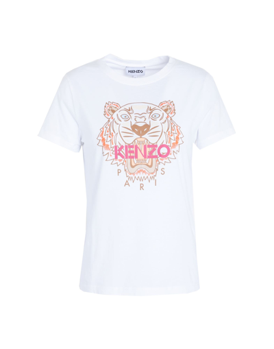 Shop Kenzo Woman T-shirt White Size S Cotton