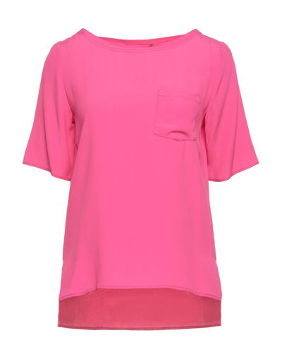 Shop Caractere Caractère Woman Top Fuchsia Size 6 Acetate, Silk In Pink